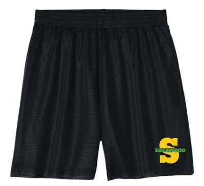 YST5100 Youth Unisex - Mesh 5” Shorts - Black